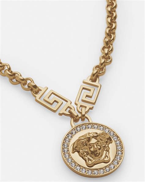 versace medusa and greca chain belt necklace|versace crystal la medusa.